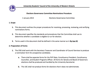 EGC Nomination Procedure