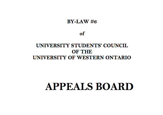 By-Law #6 – Appeals Procedure