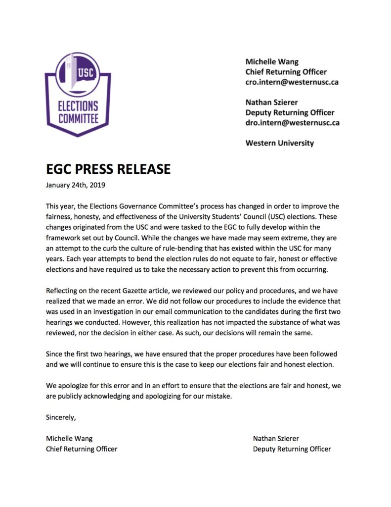 ECG Press Release 2019