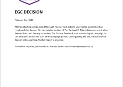 EGC Decision – Keenen Qin